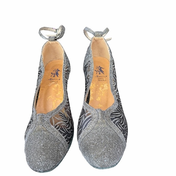 Shoes - Vintage Byworld Ballroom/Latin Dance Shoes Silver Mesh | EU 39